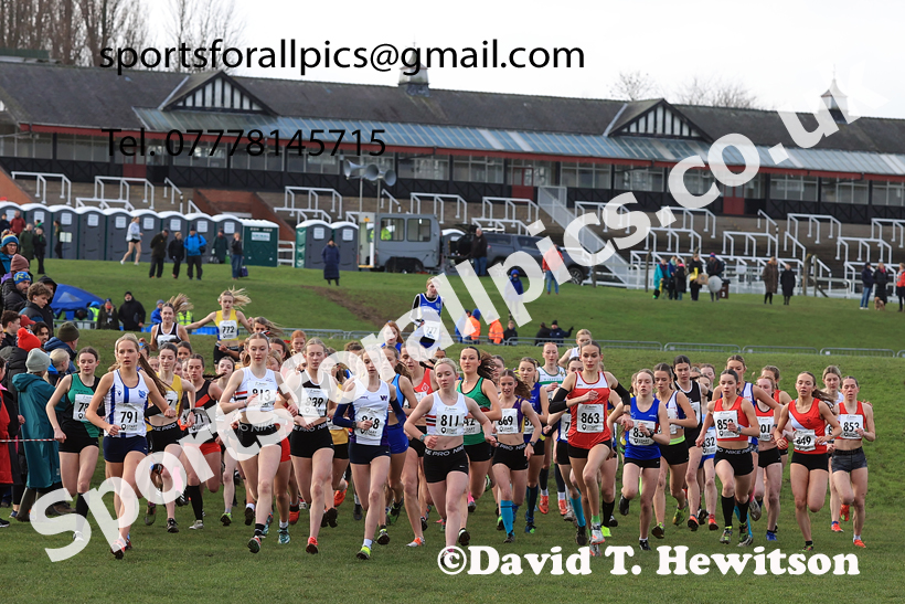 Womens Under-17s, 2026 Northern Cross Country Champs., Pontefract Racecourse, Pontefract. Photo: David T. Hewitson/Sports for All Pics